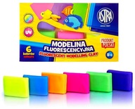 MODELINA SZKOLNA FLUORESCENCYJNA 6 kolorów ASTRA