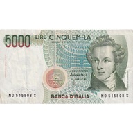 Banknot, Włochy, 5000 Lire, 1985, 1985-01-04, KM:1