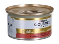 PURINA Gourmet Gold Mus z wołowiną mokra karma dla kota puszka