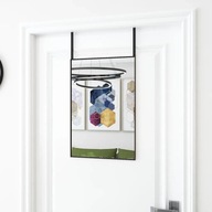 Lustro na drzwi, czarne, 40x60 cm, szkło i alumini