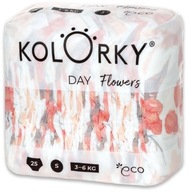 Pieluszki Kolorky Day KWIATY S 3-6 kg 25 szt EKO