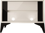 Nočný stolík EVEL 04 biely lesk + LED MEG