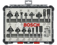 BOSCH ZESTAW 15 FREZÓW DO DREWNA CHWYT 8mm