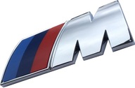 BMW M POWER M PAKIET EMBLEMAT ZNACZEK NA BŁOTNIK 3D 45mm x15mm SREBRNY