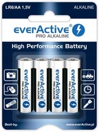 4x Mocne baterie alkaliczne AA R6 LR6 paluszki zestaw baterii Everactive