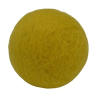 PLSTĚNÁ KULIČKA MERINO 4cm (světle žlutá)