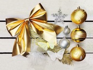 Sada vianočných ozdôb 136 ks v luxusnom boxe ŽIARIVÁ ELEGANCE na vianočné s