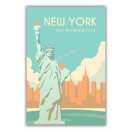 PLAKAT NEW YORK A3 *dużo wzorów miast NOWY JORK PLAKATY PODRÓŻNICZE OBRAZY