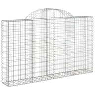 KOSZ GABIONOWY ŁUKOWATY GABION ŚCIANA OGRODZENIE STAL 200x30x120/140 cm