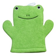 INTER-VION Myjka rękawiczka frotte delikatna do ciała dla dziecka żaba