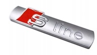 Naklejka emblemat metalowy S line do Audi mat 2szt