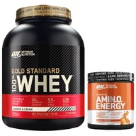 ON 100% Whey Gold 2270g WPI WPC + Amino Energy 270g AMINOKWASY Z KOFEINĄ