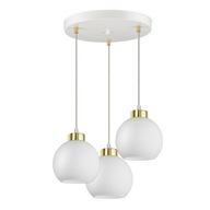 Lampa Wisząca Sufitowa Żyrandol Biała Szklane Kule White Glass EZ3 LED E27