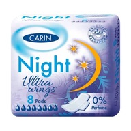 Carin Ultra Wings Night nočné hygienické vložky 8ks (P1)