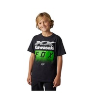 Dziecięcy T-Shirt podkoszulek FOX Junior FOX X Kawi Kawasaki KX czarny YXL