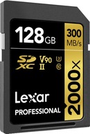 KARTA LEXAR PROFESSIONAL 128GB 2000x 300MBs UHS-II