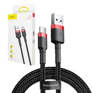 BASEUS> KÁBEL USB-C QC3.0 3A 0,5M ČIERNO-ČERVENÝ