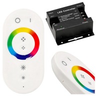 Ovládač diaľkového ovládania RGB LED pásikov 12A ovál biely 61023