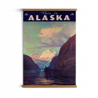 Aljaška skaly hory A4 plagát s príveskom na darček