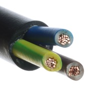 Kabel elektryczny miedziany czarny OMY 3x1 - 5m