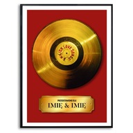 Plagát 40x60 cm Zlatá platňa pre Hudba Vaše fotografie Váš Text SPRIEVODCA
