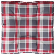 Poduszka na sofę z palet w czerwoną kratę 70x70x10 cm