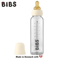 BIBS - Antykolkowa Butelka Szklana dla Niemowląt 225 ml IVORY, BIBS