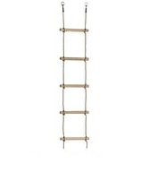 Šnúrový rebrík 5 stupňová dĺžka 195 cm drevené priečky dve laná
