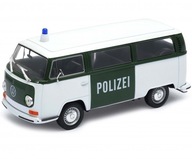 Volkswagen Bus T2 1:24 model Welly nemecká polícia