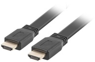 Kabel Lanberg 0.5m płaski HDMI v2.0 Gold 4K 3D ARC