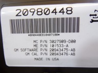 module control unit of the rear bonnet OPEL INSIGNIA A KOMBI 20980448