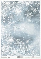 Papier RYŻOWY R2310 z włoskami A4 Boże Narodzenie śnieżynka