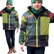 Chlapčenská zimná športová bunda teplá žltá membrána 5 000 FST 5548 164