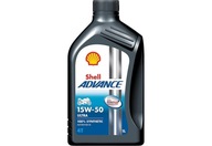 Syntetický motorový olej Shell Advance 1 l 15W-50 + ZAWIESZKA SERWISOWA MAXGEAR WYMIANA OLEJU I FITRÓW