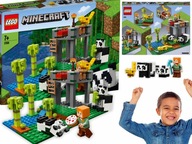 KLOCKI LEGO MINECRAFT ŻLOBEK DLA PAND 204 EL. + KARTKA PREZENTOWA