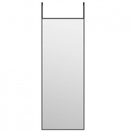 Lustro na drzwi, czarne, 30x80 cm, szkło i aluminium