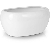 Osłonka ceramiczna owalna rynienka 27x17 biała