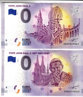 UE - Banknot 0 -euro -Niemcy 2019-20 -Jan Pawel II