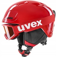 Kask narciarski Uvex Heyya Set Red Black Ink Speedy XS 46-50cm