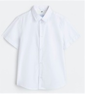 H&M Koszula easy-iron R.110 biała krótki rękaw