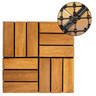 Terasz pad fa akác 30x30cm csempe terasz mozaik