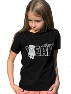 ALL FOR KIDS T-SHIRT BLUZKA CZARNA MIŚ 116 - 122