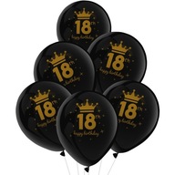 Balóny čierne Sada balónov 18 Osemnástka