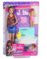 Barbie Opiekunka z dzieckiem Kąpiel Wanna Mattel