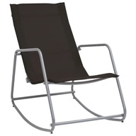 Záhradná hojdacia stolička čierna 95x54x85 cm textilene