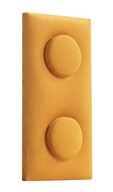 Čalúnený panel Nástenná opierka hlavy imitácia kociek oranžová 25x12,5 cm