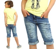 SPODNIE 3/4 Jeans CAPRI Vintage PASEK 3-4L E1F601