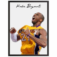 Kobe Bryant Lakers Plakat Obraz z koszykarzem ramce Prezent NBA
