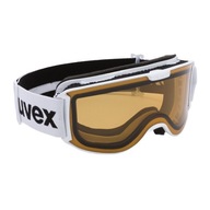 Lyžiarske okuliare UVEX white mat/polavision brown/clear 55/0/444/1030