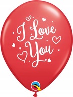 n67 balon I LOVE YOU czerwony serduszka 12 sztuk